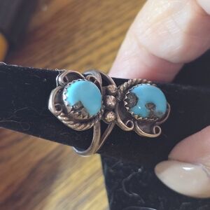 Turquoise Set In Sterling Silver Women's Ring